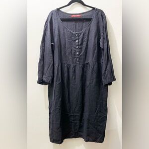 Pyne & Smith Black Linen Dress, Size XL